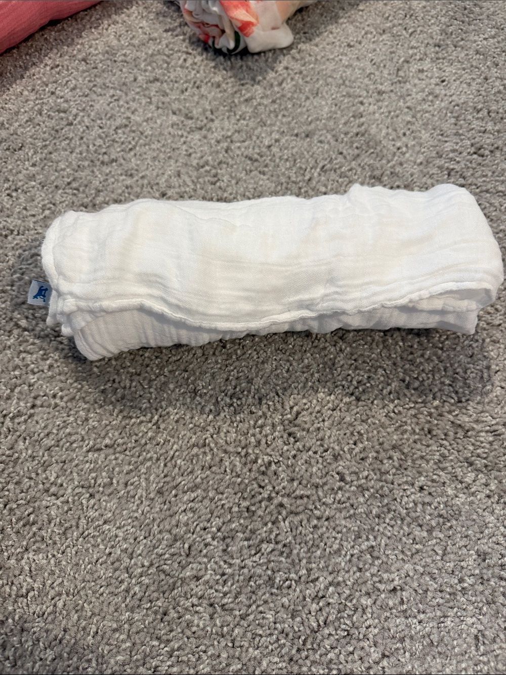 Little Unicorn White Muslin Blanket